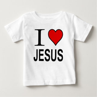 T-shirt Pour Bébé Jésus cadeaux J'aime le logo de Jésus sur le t-shi