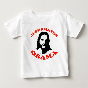 T-SHIRT POUR BÉBÉ JÉSUS DÉTESTE OBAMA
