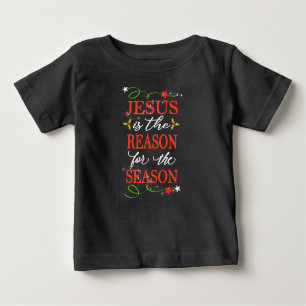 T-shirt Pour Bébé Jésus est la raison de la saison folklorique