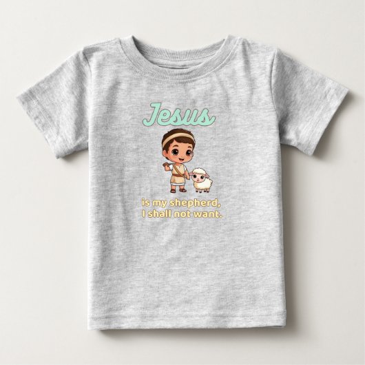 T-shirt Pour Bébé Jesus is my shepherd (Devant)