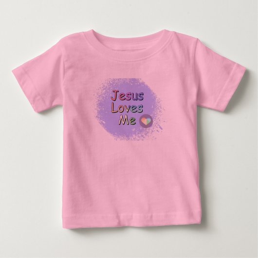 T-shirt Pour Bébé Jésus m'aime (Devant)