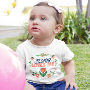 T-shirt Pour Bébé JÉSUS M'AIME Chrétien