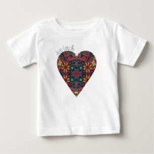 T-shirt Pour Bébé Jésus m'aime Design de Coeur Vintage
