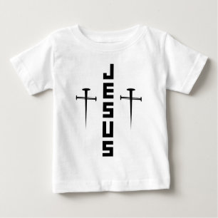 T-shirt Pour Bébé JESUS Nail Croix foi chrétienne pour les croyants