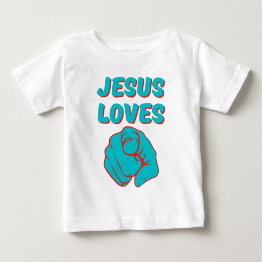 T-shirt Pour Bébé Jésus vous aime Citation basée sur la foi (Devant)