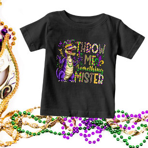 T-shirt Pour Bébé "Jette-Moi Quelque Chose, Monsieur" Mardi Gras Tod