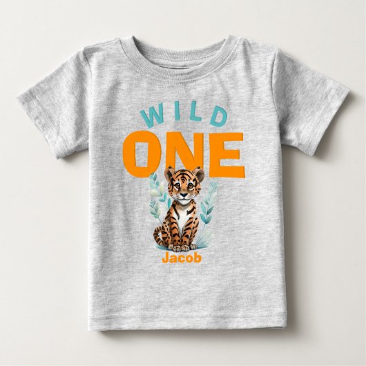 T-shirt Pour Bébé Jeu d'Anniversaire de WILD ONE personnalisé (Devant)