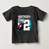 T-shirt Pour Bébé Jeu de hockey de 2 ans Thème 2ème anniversaire gar (Devant)