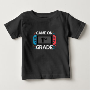 T-shirt Pour Bébé Jeu En 1Ère Année Retour À L'École Amusant Gamer