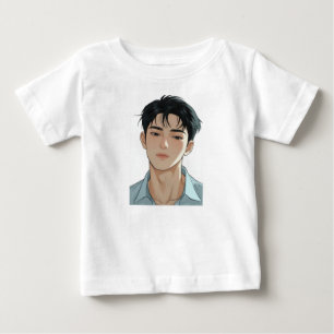 T-shirt Pour Bébé Jeune homme au caractère doux
