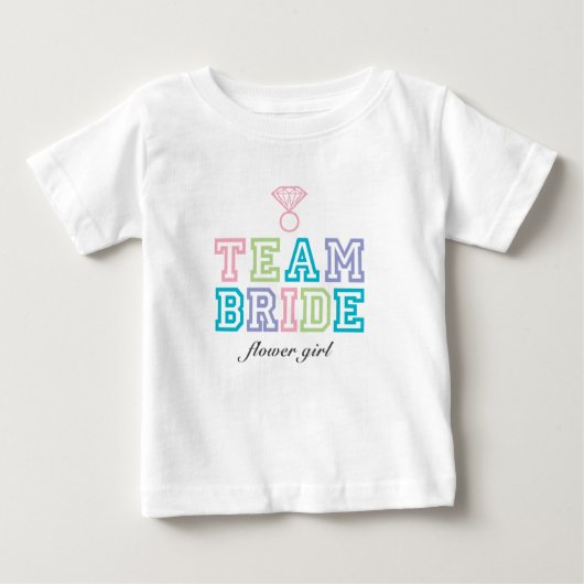 T-shirt Pour Bébé Jeune mariée d'équipe - bague à diamant (Devant)
