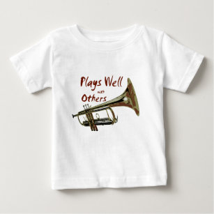 T-shirt Pour Bébé Jeux bien avec d'autres trompette