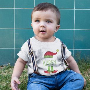 T-shirt Pour Bébé Jingle Jolly Merry Old Elf Casquette et chaussures
