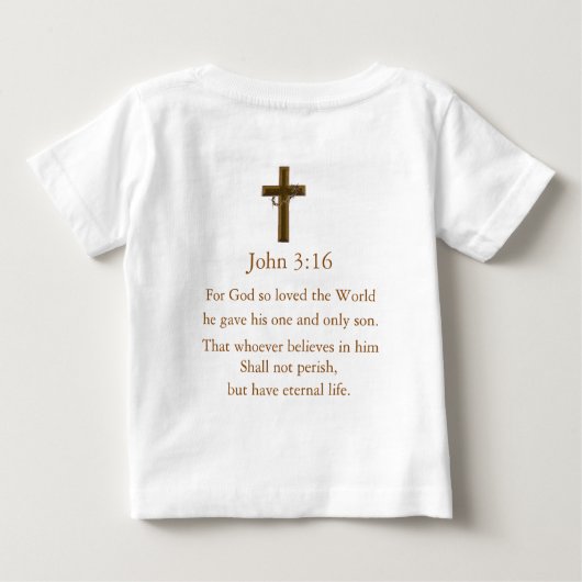 T-shirt Pour Bébé John 3:16 (Dos)