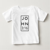 T-shirt Pour Bébé John 3:16 Célèbre Écriture Verse (Devant)