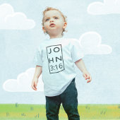 T-shirt Pour Bébé John 3:16 Célèbre Écriture Verse