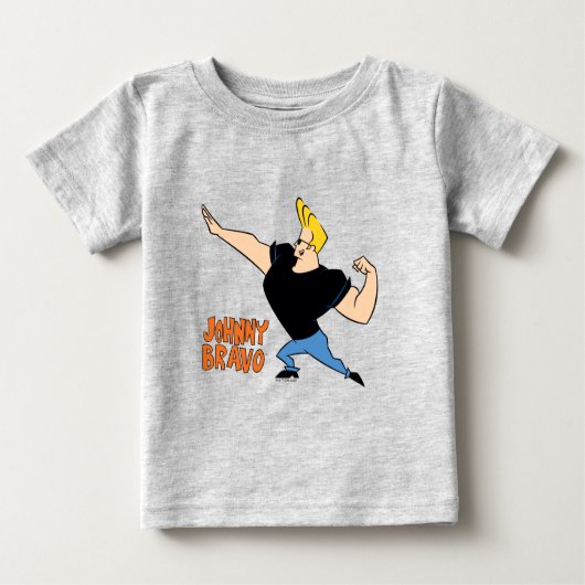 T-shirt Pour Bébé Johnny Bravo Flexing (Devant)