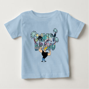 T-shirt Pour Bébé Johnny Bravo Palm Tree Nom