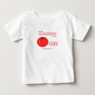 T-shirt Pour Bébé Joli Anniversaire Genre Neutre Tomate 1ère année
