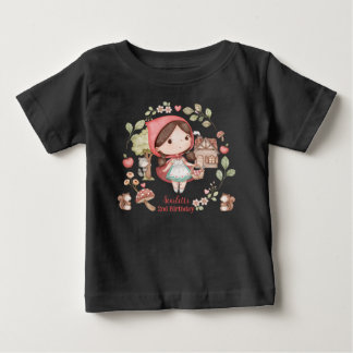 T-shirt Pour Bébé Joli Anniversaire Petit Chaperon Rouge Fantaisiste