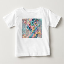 Joli arbre de Noël mosaïque futuriste pastel pour