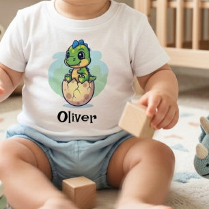 T-shirt Pour Bébé Joli bébé dinosaure qui éclot