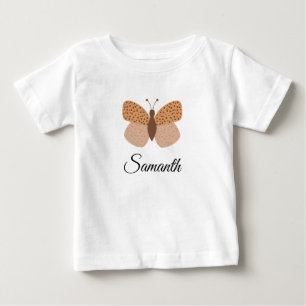 T-shirt Pour Bébé joli boho papillon monogramme prénom petite fille