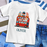 Joli bus à impériale de Londres et bébés charmants