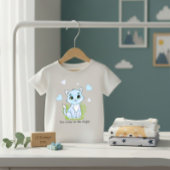T-shirt Pour Bébé Joli chat bleu