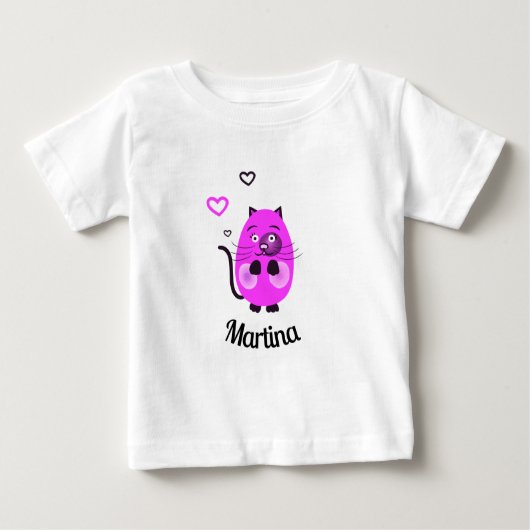 T-shirt Pour Bébé Joli chat lilas (Devant)