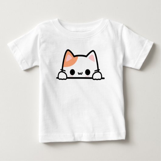 T-shirt Pour Bébé Joli chat orange (Devant)