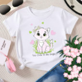 T-shirt Pour Bébé Joli chat rose