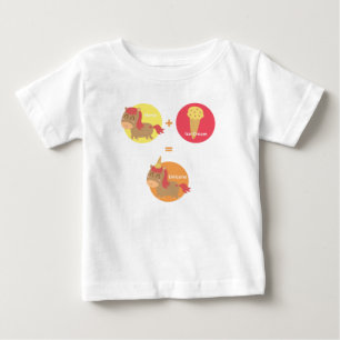 T-shirt Pour Bébé Joli Cheval Brun essayant d'être une Licorne