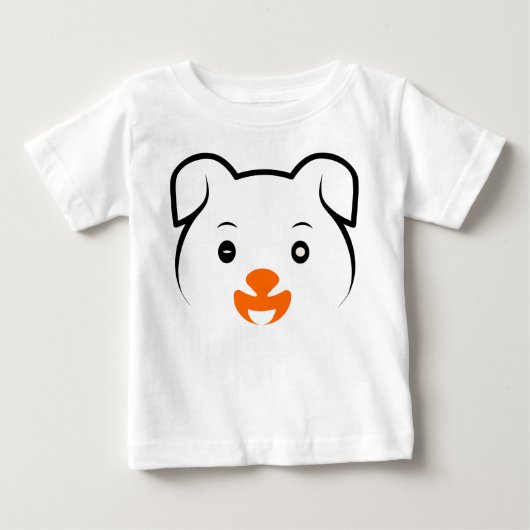 T-shirt Pour Bébé Joli chiot (Devant)