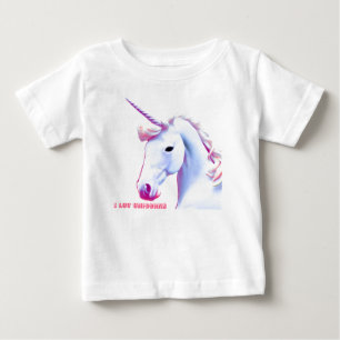T-shirt Pour Bébé Joli Citation Je aime Licornes Bébé T-Shirt