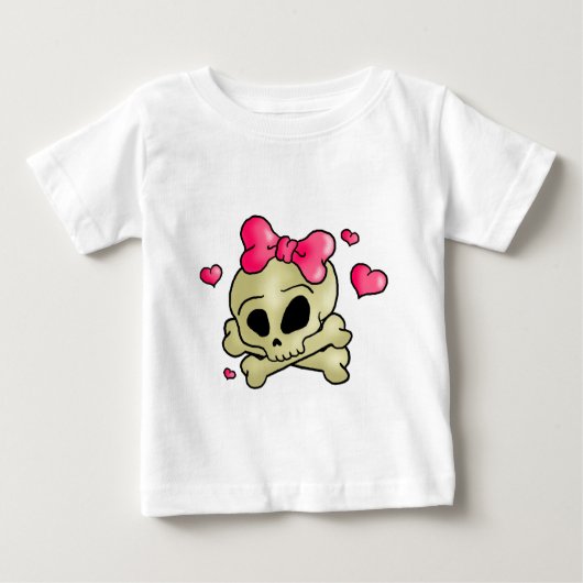 T-shirt Pour Bébé Joli crâne (Devant)