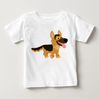 T-shirt Pour Bébé Joli dessin allemand berger chien bébé T-shirt béb