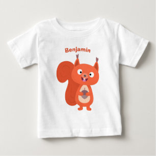 T-shirt Pour Bébé Joli dessin animé d'écureuil roux
