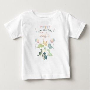 T-shirt Pour Bébé Joli dinosaure aquarelle bébé personnalisé