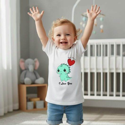 T-shirt Pour Bébé Joli Dinosaure Menthe