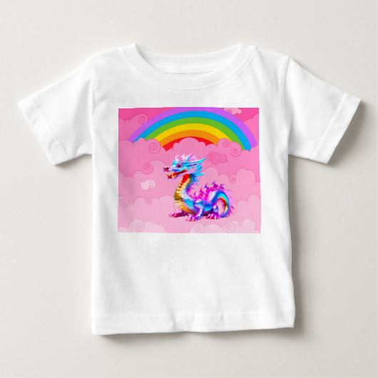 T-shirt Pour Bébé Joli Dragon (Devant)