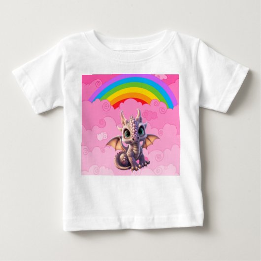 T-shirt Pour Bébé Joli Dragon (Devant)