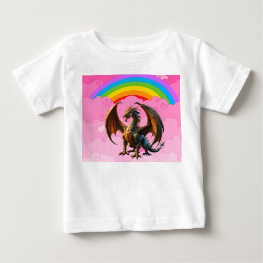 T-shirt Pour Bébé Joli Dragon (Devant)