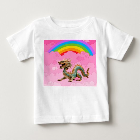 T-shirt Pour Bébé Joli Dragon (Devant)