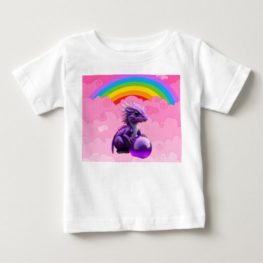 T-shirt Pour Bébé Joli Dragon (Devant)