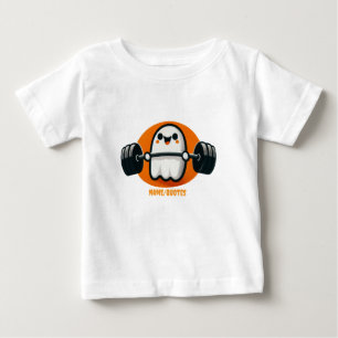T-shirt Pour Bébé Joli Fantôme Soulève des Poids