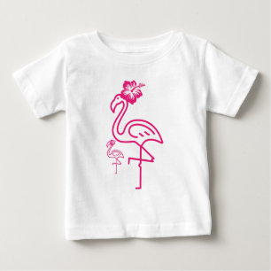 T-shirt Pour Bébé Joli Flamant rose pour filles d'été