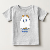 T-shirt Pour Bébé Joli Halloween Ghost Little Boo (Devant)