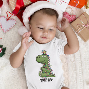 T-shirt Pour Bébé Joli Joyeux Arbre de Noël REX