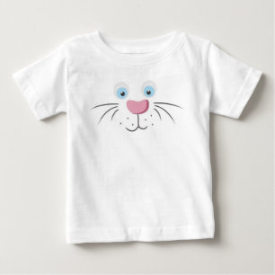 T-shirt Pour Bébé Joli Lapin Visage Rose Nez